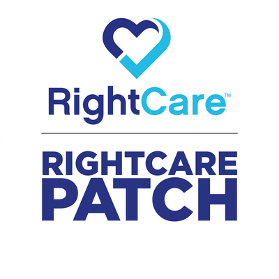 RightCare CGM Adhesive Synthetic Patch for G6, Uncovered Oval, Walnut, Bag of 25